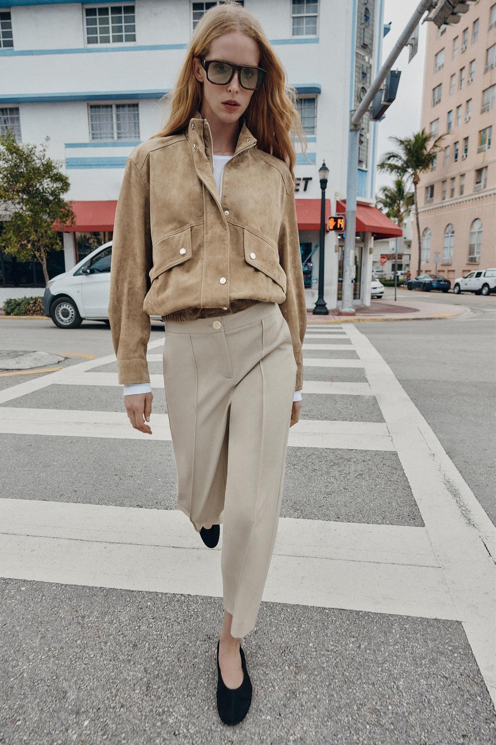 БРЮКИ КЮЛОТЫ С ДЕКОРАТИВНОЙ СТРОЧКОЙ