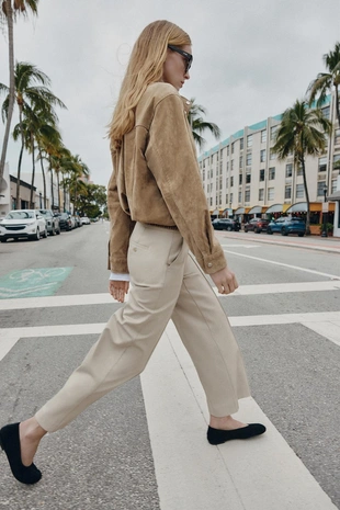 Брюки кюлоты с декоративной строчкой- Заказать в России