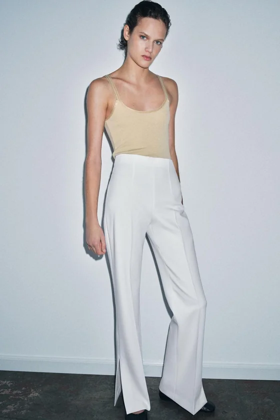 РАСКЛЕШЕННЫЕ БРЮКИ С РАЗРЕЗАМИ коллекция Zara «ZW»