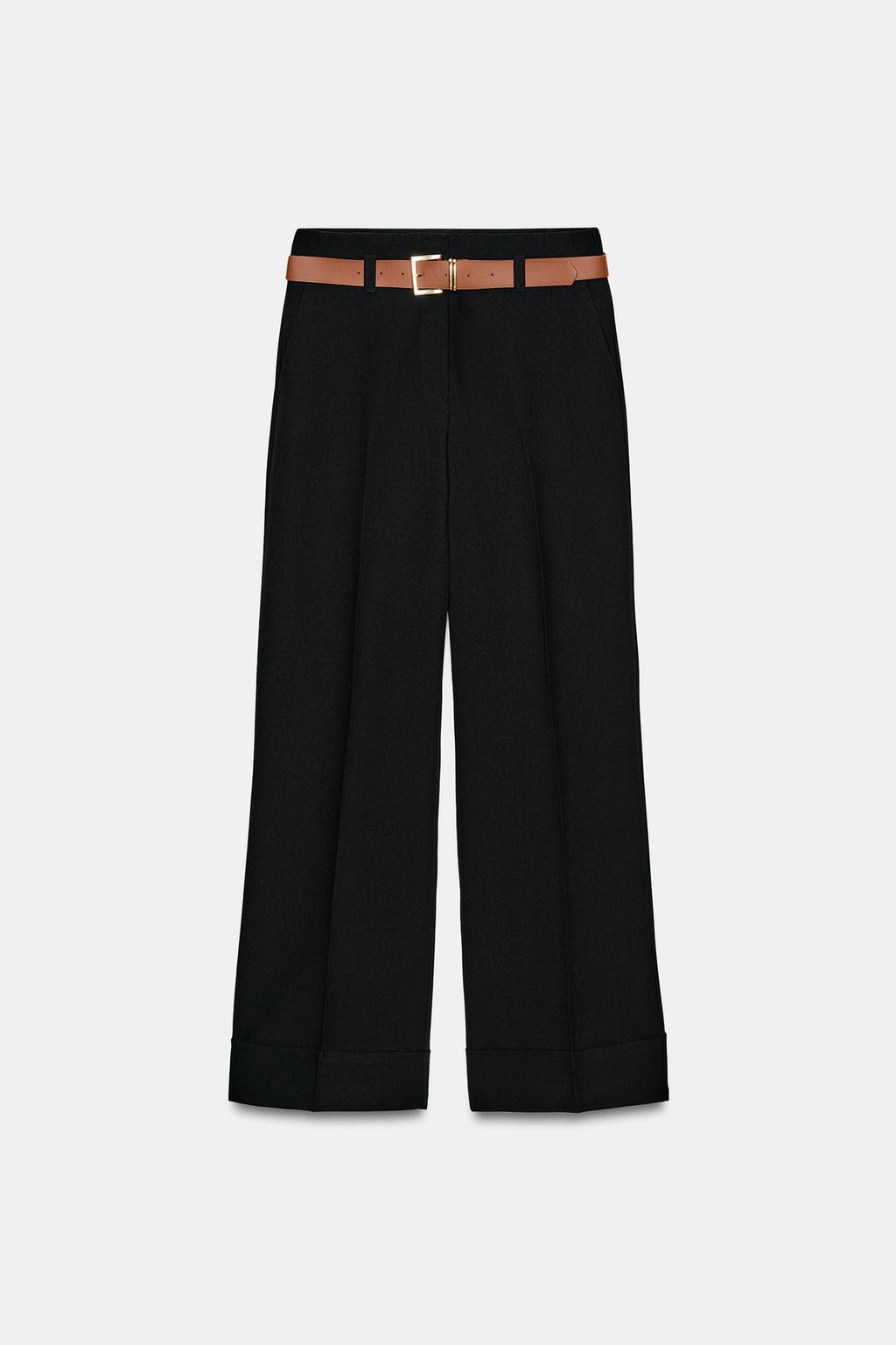 БРЮКИ С ОТВОРОТАМИ И РЕМНЕМ