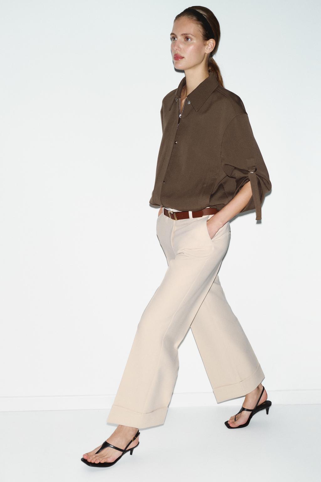 БРЮКИ С ОТВОРОТАМИ И РЕМНЕМ