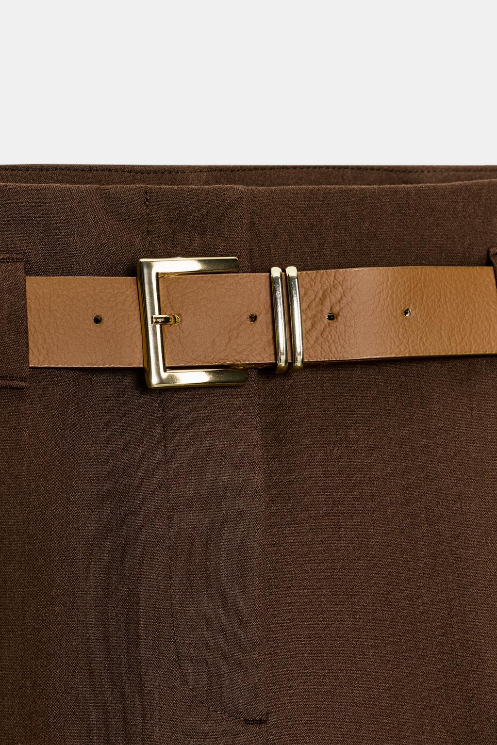 БРЮКИ С ОТВОРОТАМИ И РЕМНЕМ