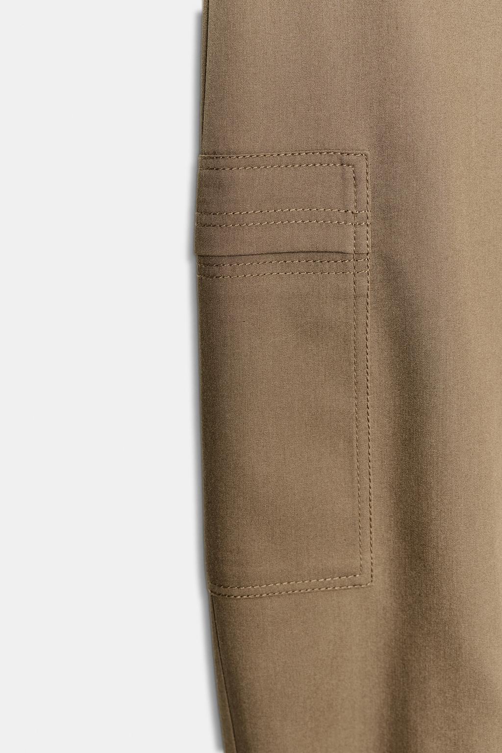 БРЮКИ КАРГО С ВЫСОКОЙ ПОСАДКОЙ