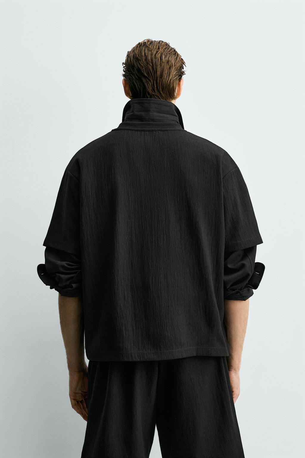 ФУТБОЛКА RELAXED FIT ИЗ РЕЛЬЕФНОЙ ТКАНИ