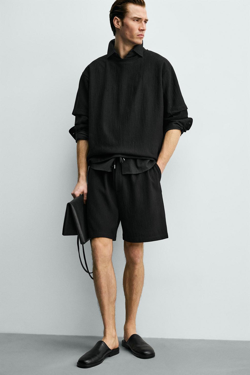 ФУТБОЛКА RELAXED FIT ИЗ РЕЛЬЕФНОЙ ТКАНИ