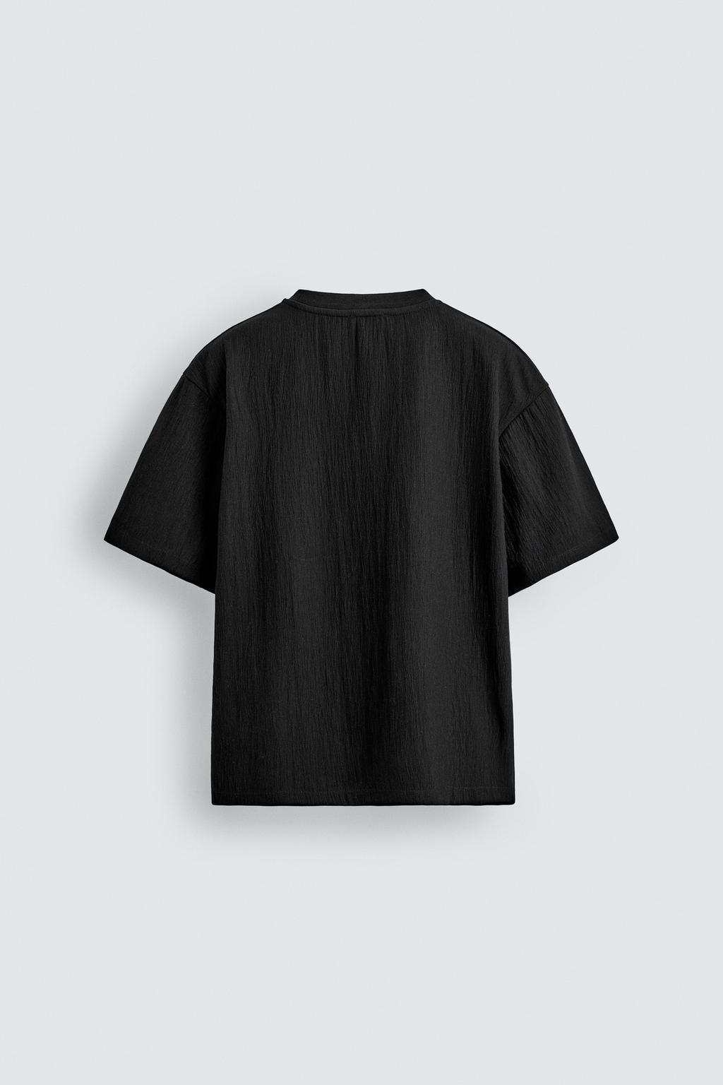 ФУТБОЛКА RELAXED FIT ИЗ РЕЛЬЕФНОЙ ТКАНИ