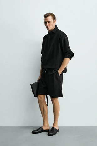 Футболка RELAXED FIT из рельефной ткани