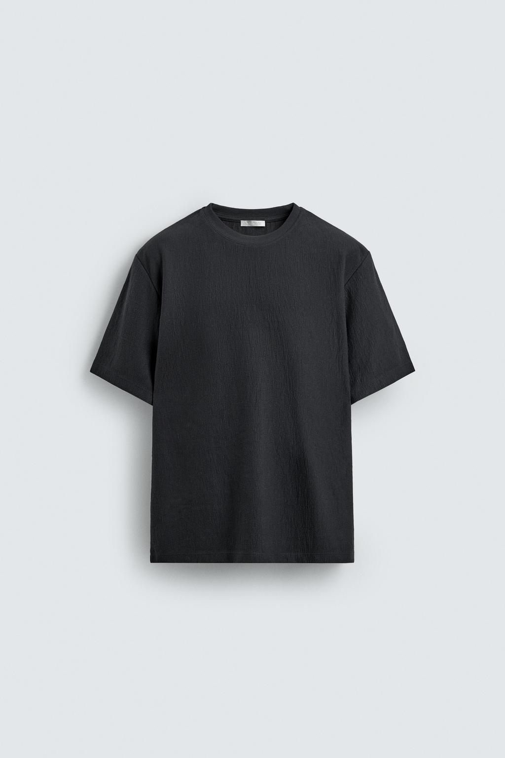 ФУТБОЛКА RELAXED FIT ИЗ РЕЛЬЕФНОЙ ТКАНИ