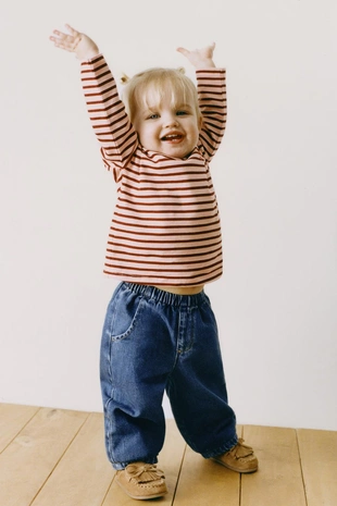 Майка в полоску с вышивкой «сердце»- Заказать в России