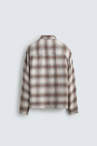 Рубашка в клетку с карманом- Заказать в России