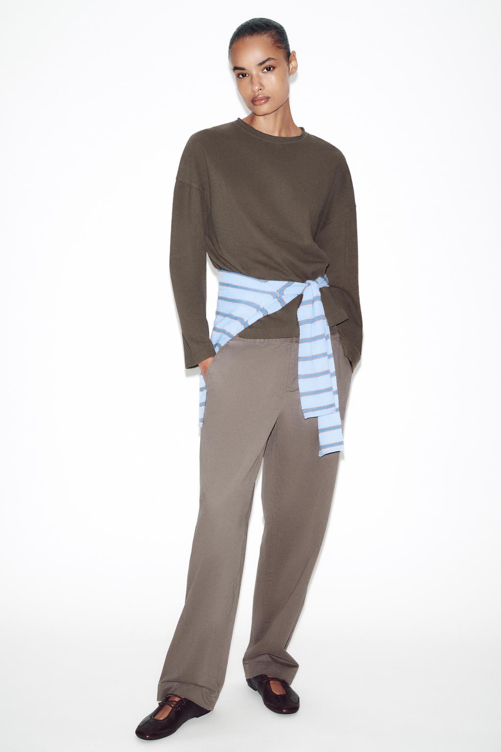 Футболка с длинным рукавом и текстурой