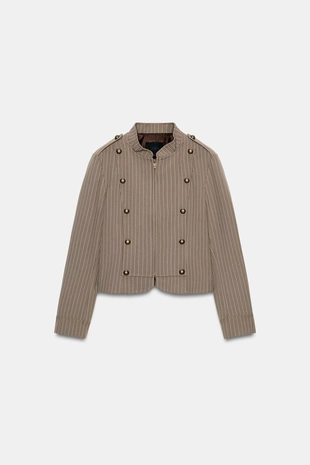 Блейзер приталенного кроя в полоску- Заказать в России