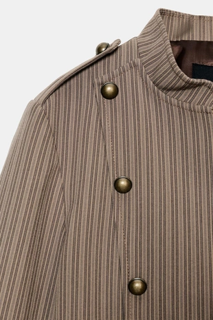 Блейзер приталенного кроя в полоску- Заказать в России