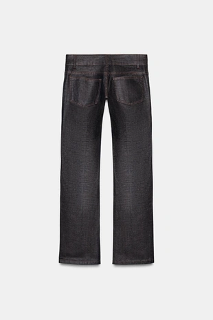 Джинсы TRF с низкой посадкой и вощеным покрытием- Заказать в России