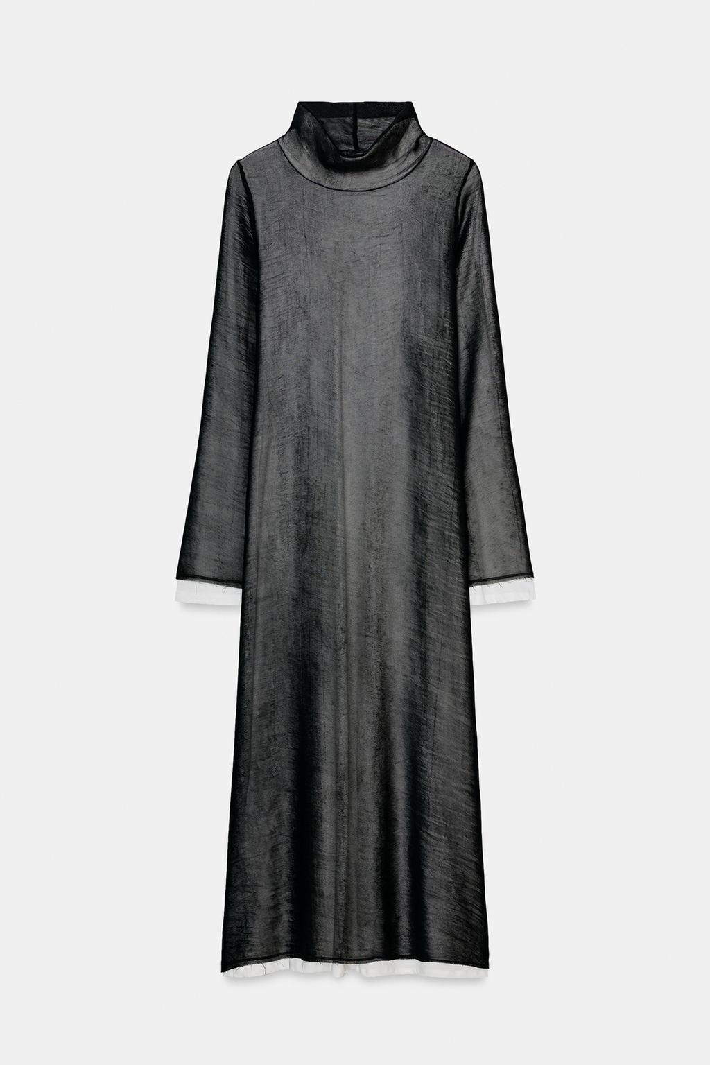 ДЛИННОЕ КОМБИНИРОВАННОЕ ПЛАТЬЕ