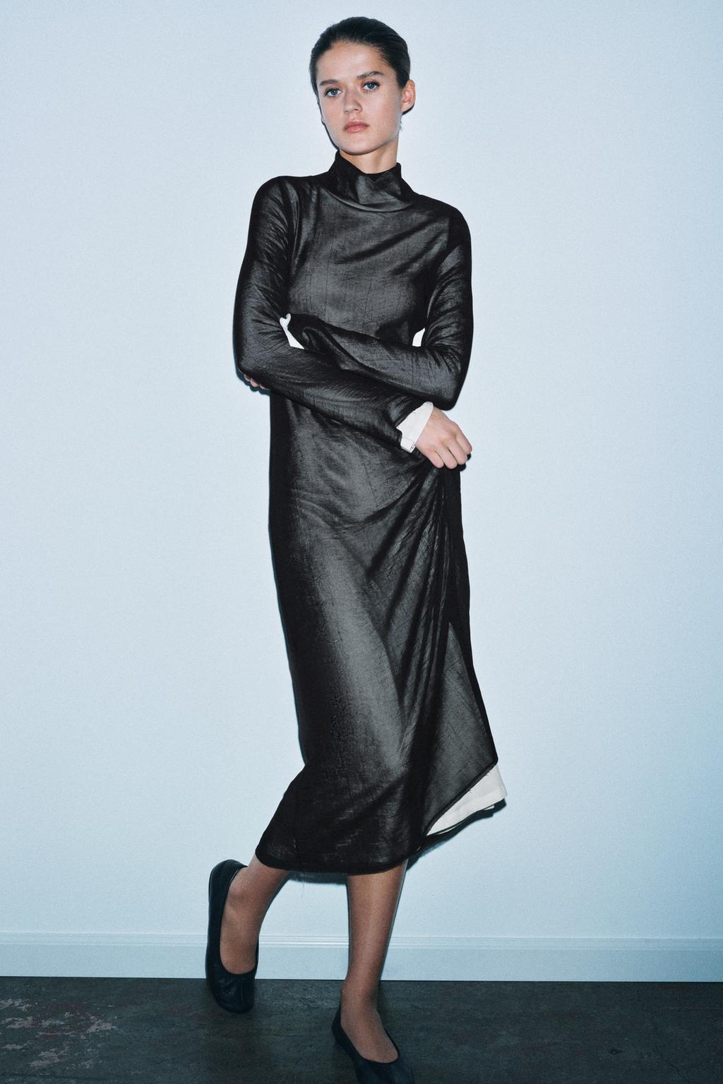 ДЛИННОЕ КОМБИНИРОВАННОЕ ПЛАТЬЕ