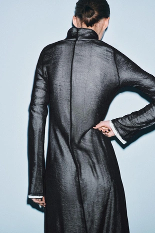 Длинное комбинированное платье- Заказать в России