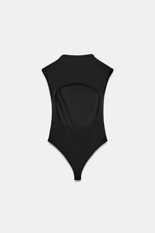 Боди с вырезами из эластичной ткани- Заказать в России
