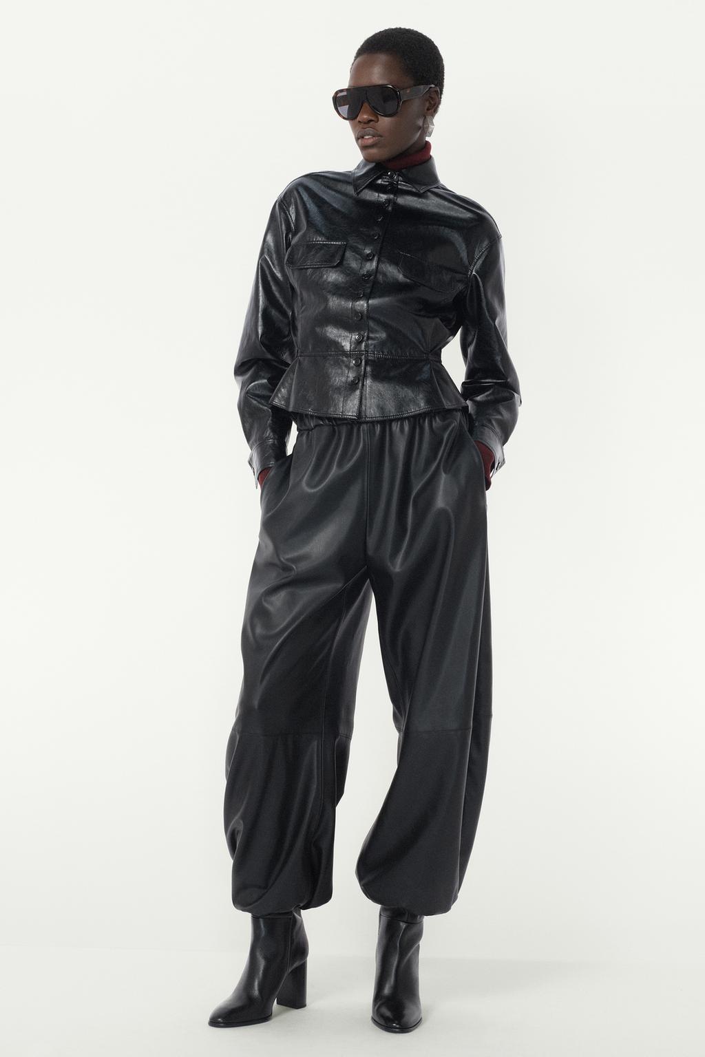 КУРТКА-ПЕПЛУМ ИЗ ИСКУССТВЕННОЙ КОЖИ — THE ITEM ZARA WOMAN