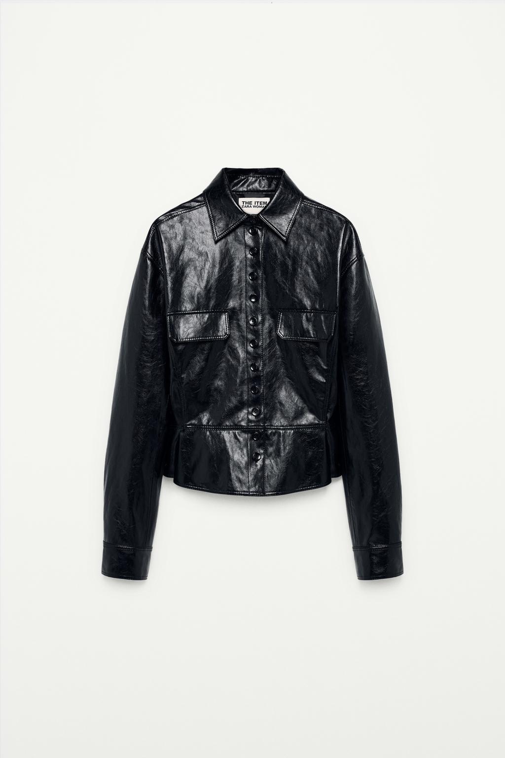 КУРТКА-ПЕПЛУМ ИЗ ИСКУССТВЕННОЙ КОЖИ — THE ITEM ZARA WOMAN