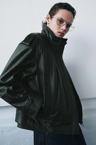 Бомбер из кожи — ZW COLLECTION LIMITED EDITION- Заказать в России