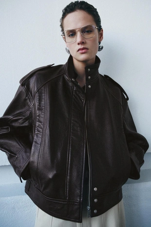 Бомбер из 100% кожи — ZW COLLECTION LIMITED EDITION- Заказать в России