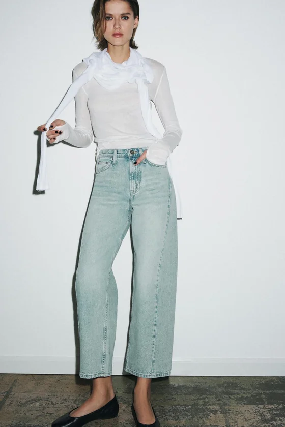 ДЖИНСЫ коллекция Zara «ZW» ANKLE  СО СРЕДНЕЙ ПОСАДКОЙ