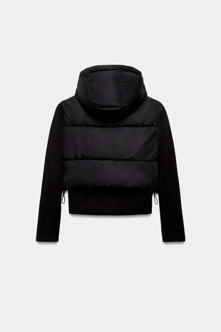 Стеганая куртка с контрастными деталями- Заказать в России