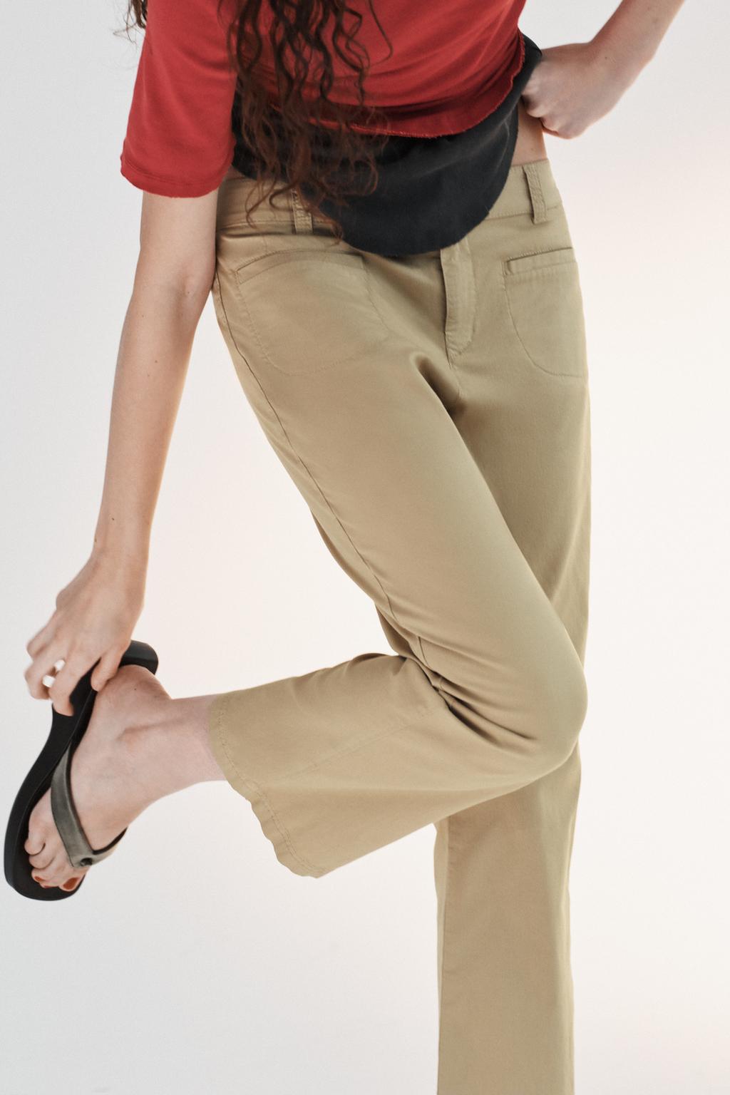 БРЮКИ МИНИ-КЛЁШ С КАРМАНАМИ