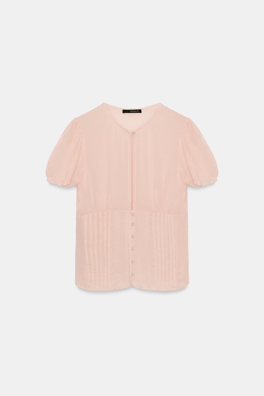 ТОП ИЗ ПОЛУПРОЗРАЧНОГО ЖОРЖЕТА