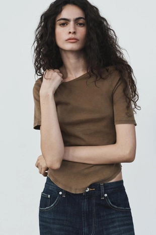 Футболка с эффектом потертости- Заказать в России