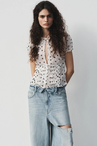 Джинсы TRF со средней посадкой и отложным поясом- Заказать в России