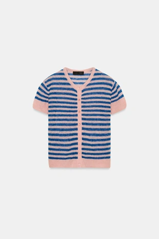 Кардиган из шерсти в полоску- Заказать в России