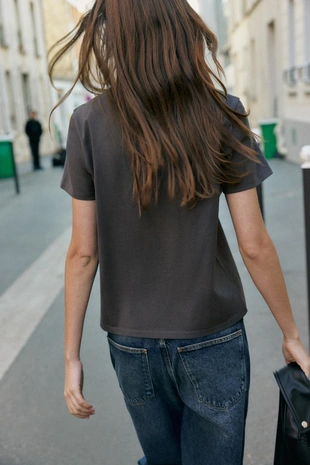 Хлопковая футболка в стиле рустик- Заказать в России