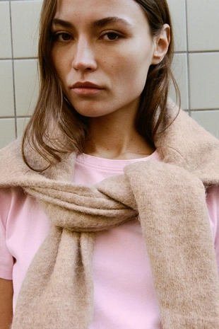 Хлопковая футболка в стиле рустик