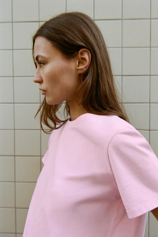 Хлопковая футболка в стиле рустик