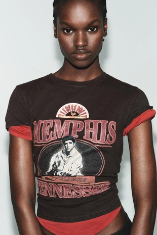 Футболка элвис с коротким рукавом- Заказать в России