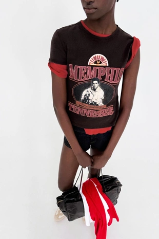 Футболка элвис с коротким рукавом- Заказать в России