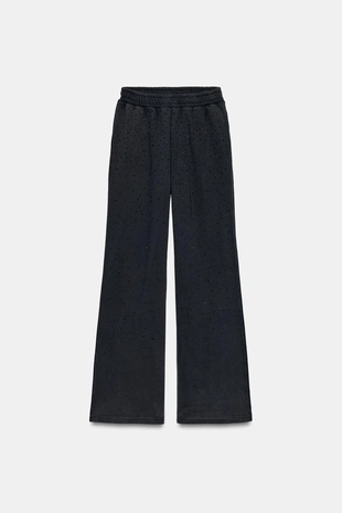 Брюки из футера с блестками- Заказать в России