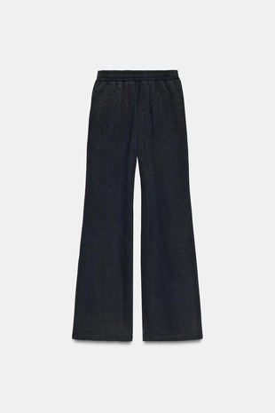 Брюки из футера с блестками- Заказать в России