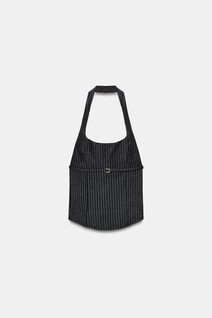 Топ халтер из трикотажа интерлок- Заказать в России