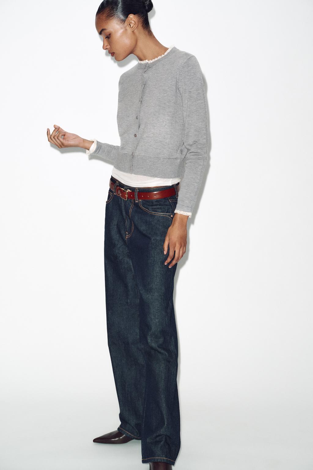 КАРДИГАН С КРУЖЕВНОЙ ОТДЕЛКОЙ