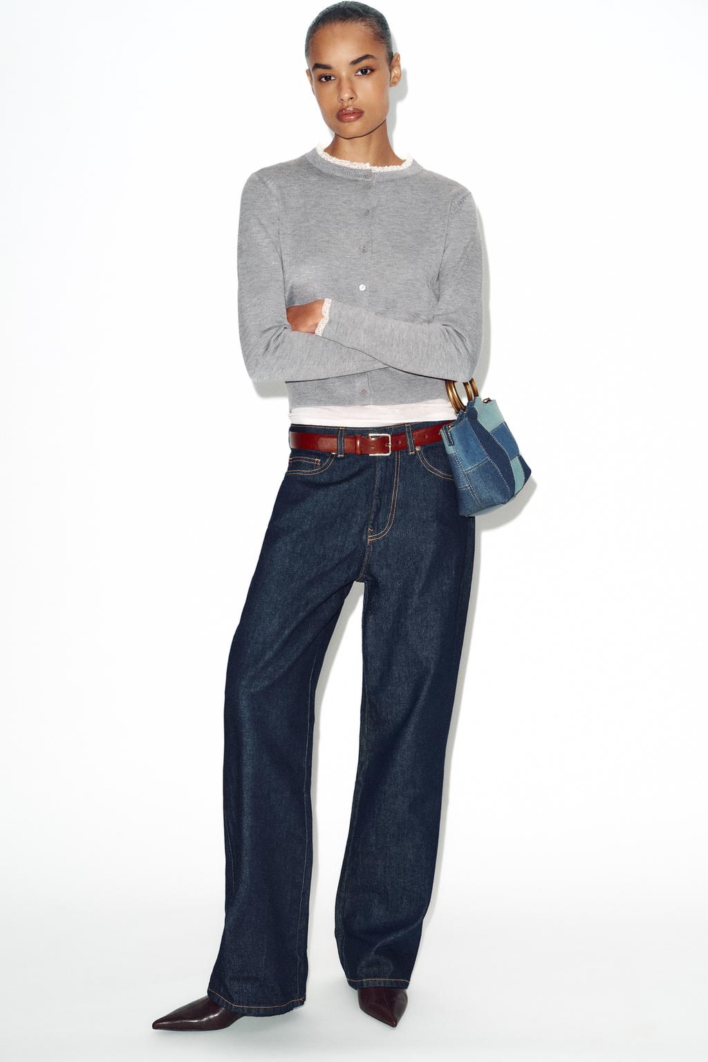 КАРДИГАН С КРУЖЕВНОЙ ОТДЕЛКОЙ