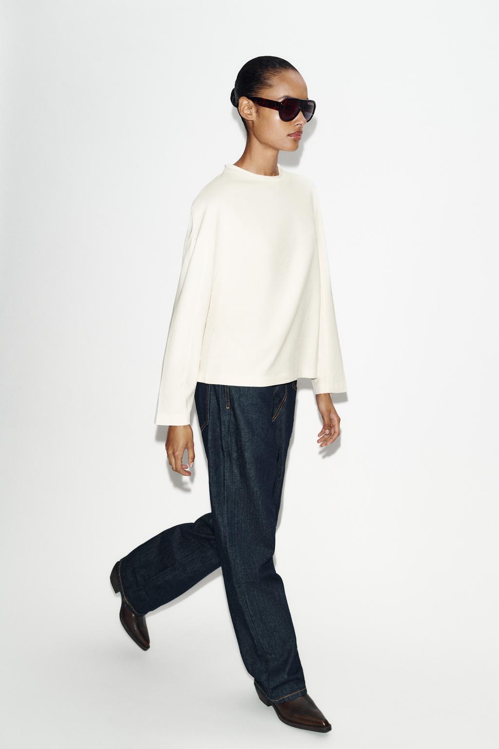 Футболка с длинным рукавом и текстурой