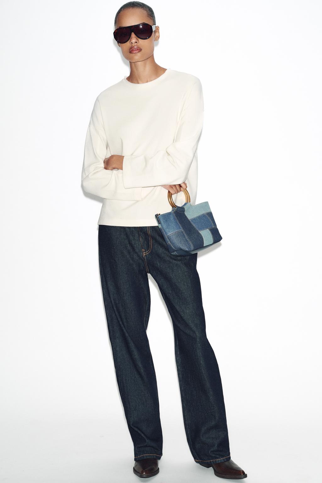 Футболка с длинным рукавом и текстурой