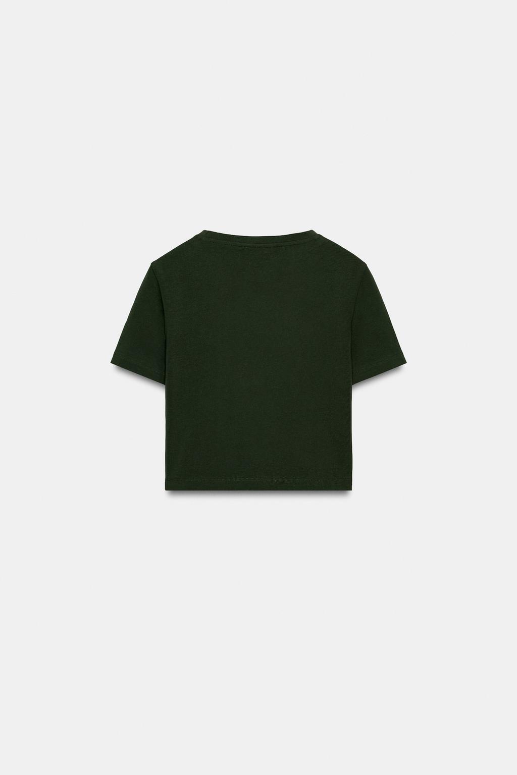 УКОРОЧЕННАЯ ФУТБОЛКА С КОРОТКИМИ РУКАВАМИ