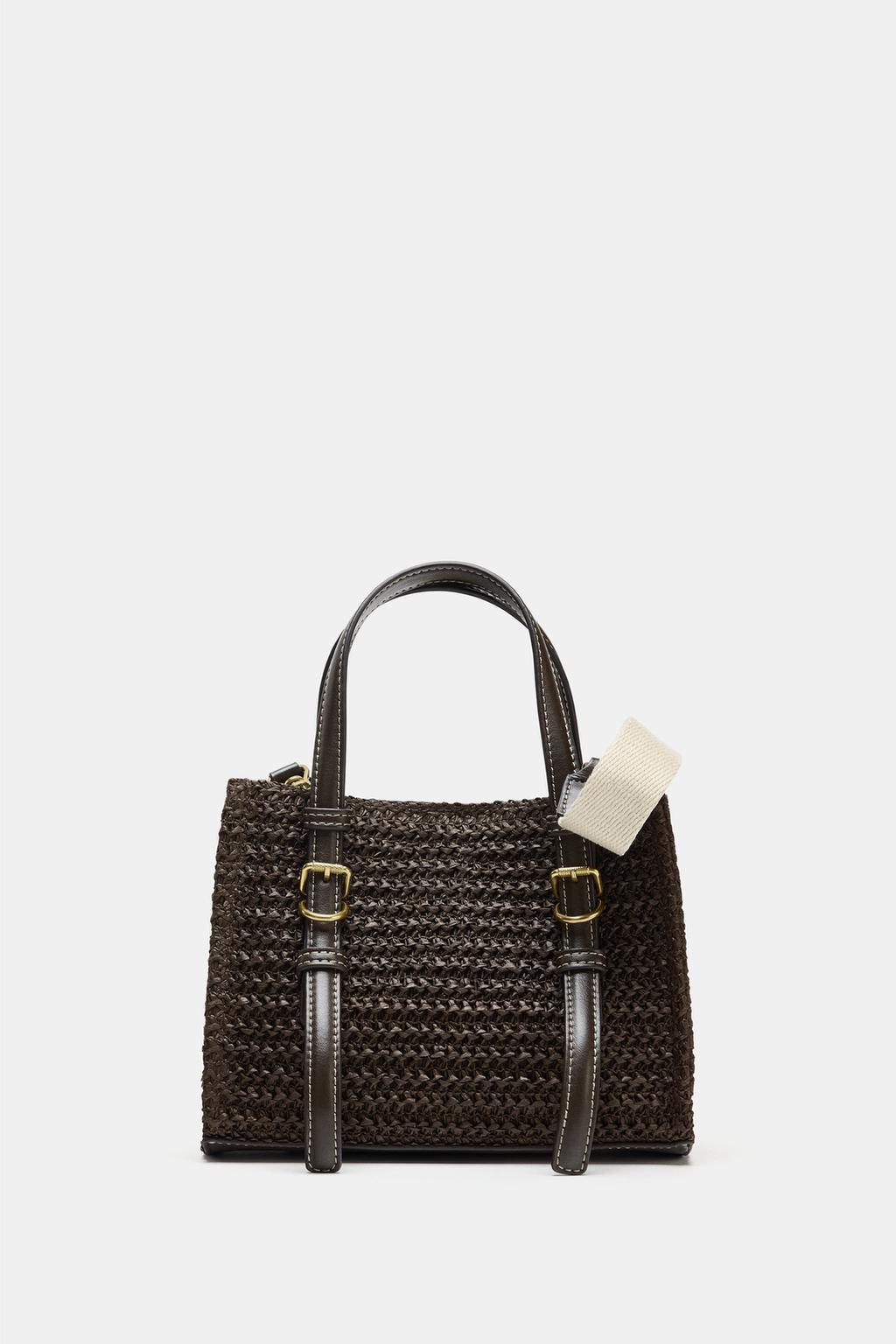 Сумочка мини-тоут в тканевом исполнении