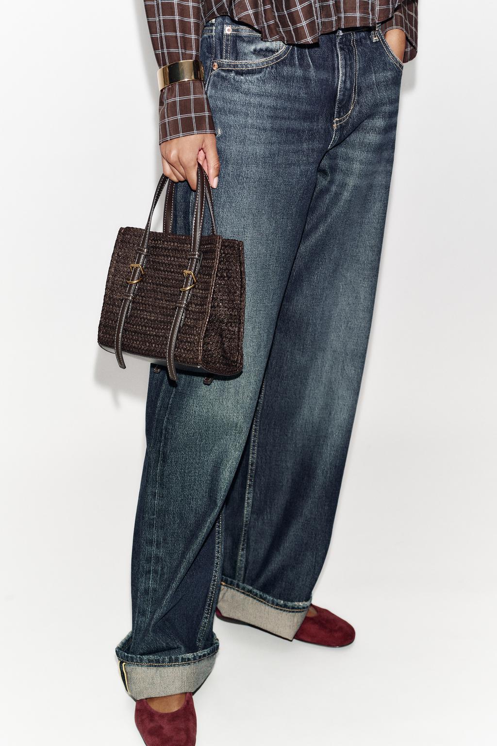 Сумочка мини-тоут в тканевом исполнении