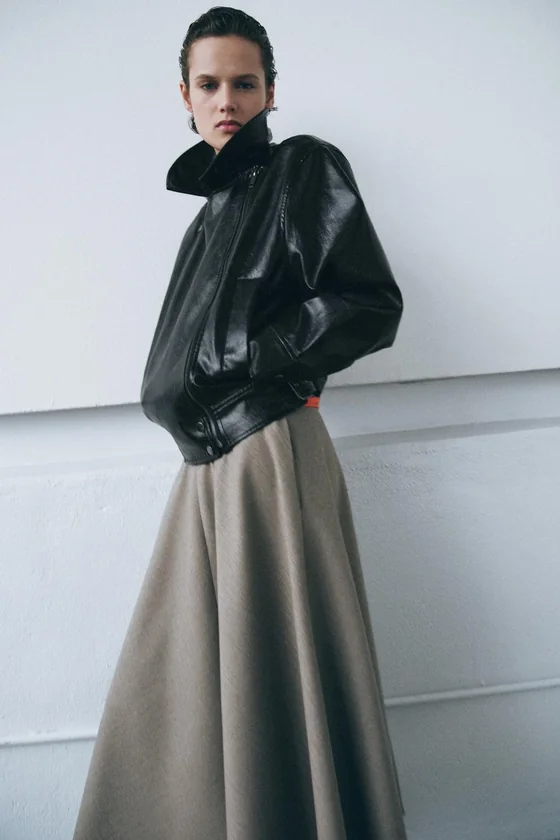 КУРТКА ИЗ ИСКУССТВЕННОЙ КОЖИ — коллекция Zara «ZW»