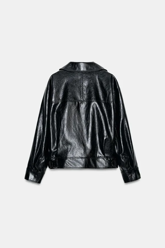 КУРТКА ИЗ ИСКУССТВЕННОЙ КОЖИ — коллекция Zara «ZW»